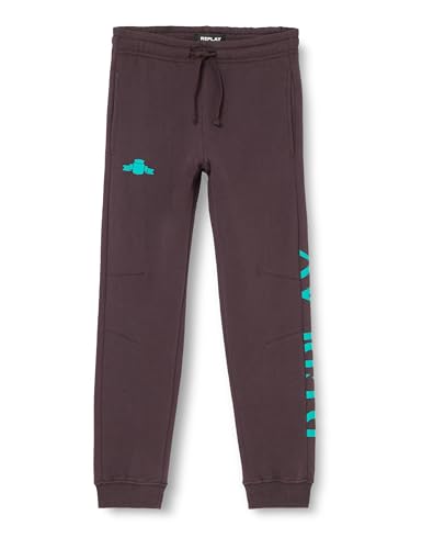 Replay Jungen Jogginghose Logo am Bein, Dark Purple 571 (Violett), 10 Jahre von Replay