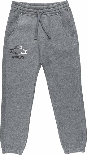 Replay Jungen Lässige Hose, Grey Melange M14, 12 Jahre von Replay