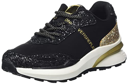 REPLAY Jungen Mädchen Athena JR Sneaker, 003BLACK, 28 EU von Replay