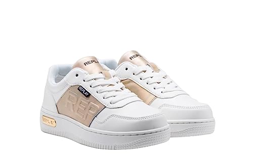 Replay Mädchen Sneaker Epic Junior 2 Hoch, Weiß (White Iridescent 3287), 34 von Replay