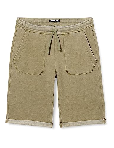 REPLAY Jungen SB9519 Lässige Shorts, 806 Military, 16A von Replay