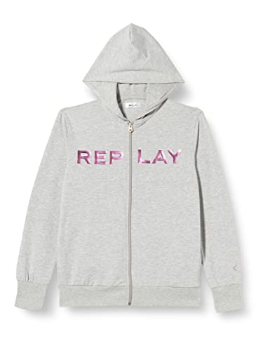 REPLAY Jungen SG2427 Kapuzenpullover, M04 Grey Melange, 16A von Replay