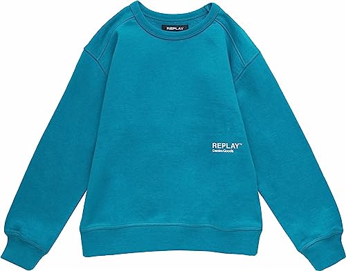 Replay Jungen Sb2059 Sweatshirt Casual, 181 Peafowl, 10 Jahre von Replay