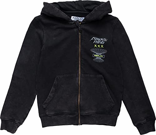 Replay Jungen Sb2440 Kapuzenpullover, 099 Blackboard, 12 Jahre EU von Replay