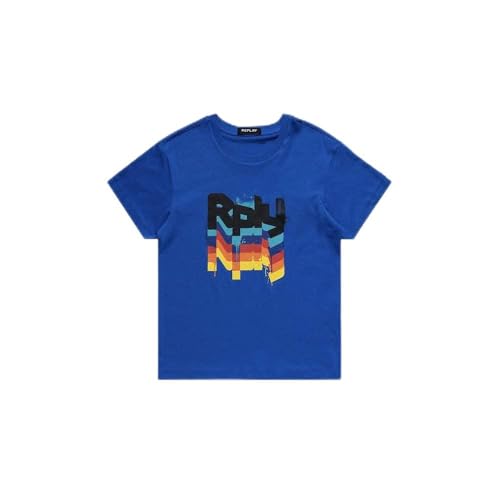Replay Jungen T-Shirt Kurzarm mit Print, Royal 689 (Blau), 12 Jahre von Replay