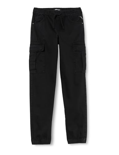 Replay Jungen Freizeithose mit Taillenbund, Black 098 (Schwarz), 8 Jahre von Replay