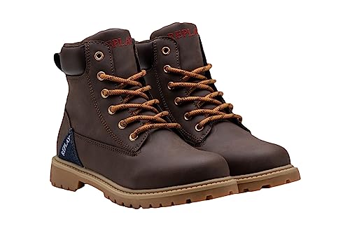 Replay Jungen Stiefel Oracle 1 Winterstiefel, Braun (Dk Brn 018), 30 von Replay