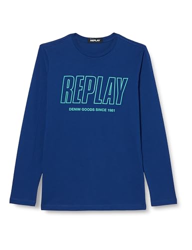 Replay Jungen Langarmshirt Regular Fit, Mariner 792 (Blau), 8 Jahre von Replay