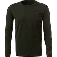 Replay Herren Longsleeve schwarz Baumwolle von Replay