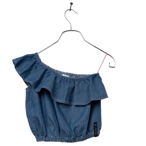 Replay Mädchen Bluse Schulterfrei, Blau (Medium Blue 009), 14 Jahre von Replay