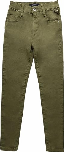 Replay Mädchen Bull Hyperflex Stretch Jeans, Lichen Green 962, 10 Jahre von Replay