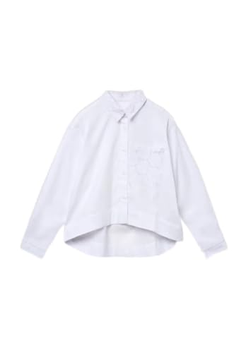 Replay Mädchen Hemd Langarm Locker geschnitten, Weiß (White 001), 10 Jahre von Replay