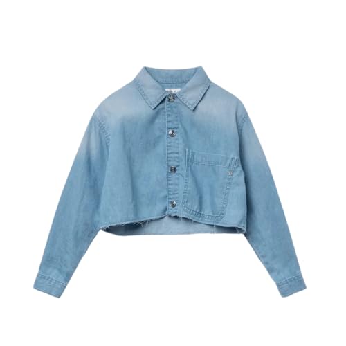 Replay Mädchen Hemd Langarm aus Baumwolle, Blau (Light Blue 010), 16 Jahre von Replay