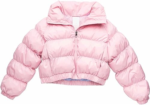 Replay Mädchen Jacke Kurze Winterjacke ohne Kapuze, Pink (Almond Pink 666), 14 Jahre von Replay