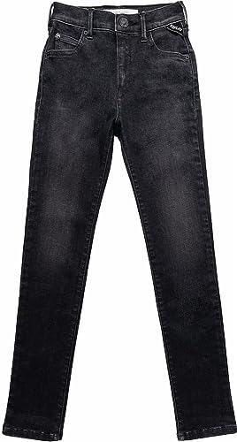 Replay Mädchen Jeans Nellie Skinny-Fit mit Power Stretch, Grau (Dark Grey 097), 16 Jahre von Replay