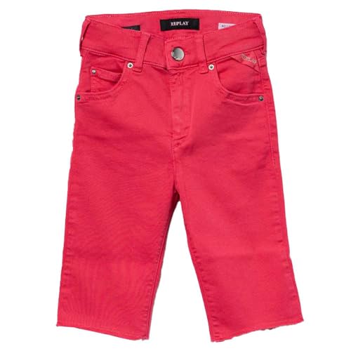 Replay Mädchen Jeans Shorts Nellie Hyperflex, Hibiscus 061 (Rosa), 12 Jahre von Replay