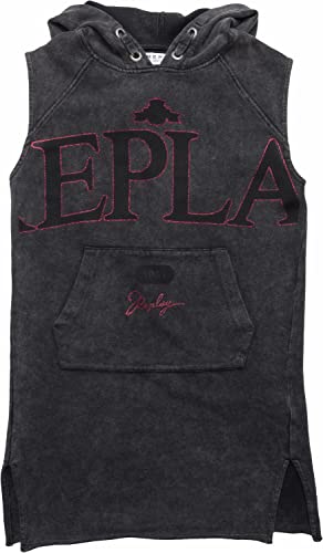 Replay Mädchen Kleid Kurzarm mit Kapuze, Blackboard 099 (Schwarz), 12 Jahre von Replay