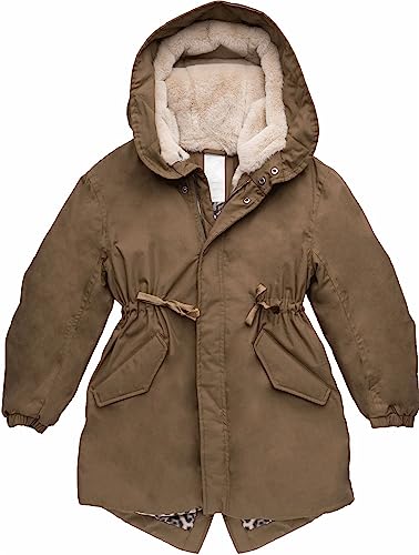 Replay Mädchen Parka mit gefütterter Kapuze Winter, Army Green 533 (Grün), 10 Jahre von Replay