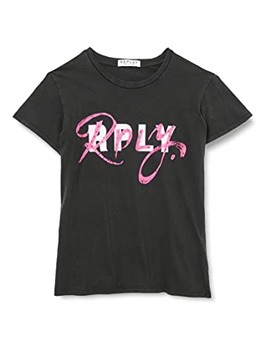 REPLAY Mädchen SG7479 T-Shirt, 099 Blackboard, 8A von Replay