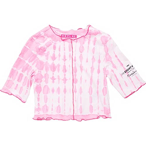 REPLAY Mädchen SG7513 T-Shirt, 464 PINK Fluo, 16A von Replay