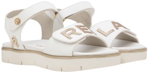 Replay Mädchen Sandalen mit Klettverschluss, Weiß (White Lt Gold 199), 38 von Replay