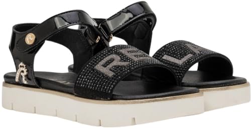 Replay Mädchen Sandalen mit Riemen, Schwarz (Black 003), 36 von Replay