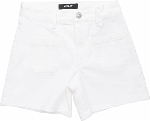 Replay Mädchen Shorts Sijan mit Stretch, Optical White 001 (Weiß), 14 Jahre von Replay