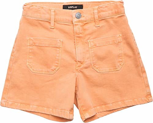 Replay Mädchen Shorts Sijan mit Stretch, Papaya 143 (Orange), 14 Jahre von Replay