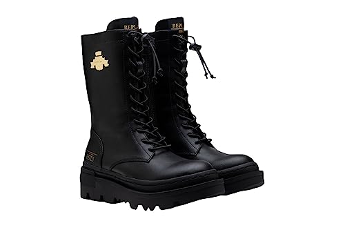 Replay Mädchen Stiefel Laser Junior 8 mit Reißverschluss, Schwarz (Black 003), 36 von Replay