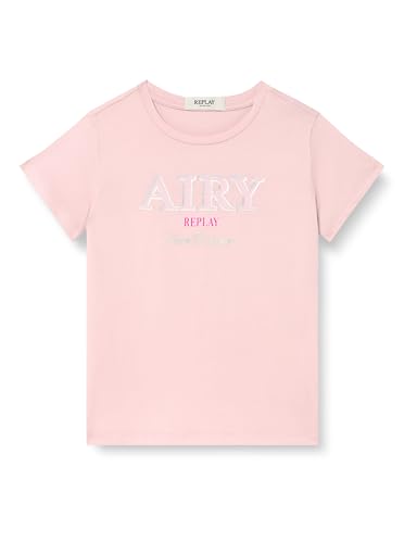 Replay Mädchen T-Shirt Kurzarm Basic, Powder Pink 994 (Rosa), 10 Jahre von Replay