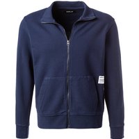 Replay Herren Sweatjacke blau Baumwolle unifarben von Replay