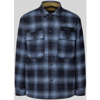Replay Regular Fit Hemdjacke mit Brusttaschen in Marine, Größe S Replay Regular Fit Hemdjacke mit Brusttaschen in Marine, Größe S von Replay