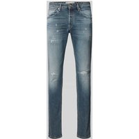 Replay Regular Slim Fit Jeans im Destroyed-Look Modell 'WILLBI' in Jeansblau, Größe 34/30 von Replay