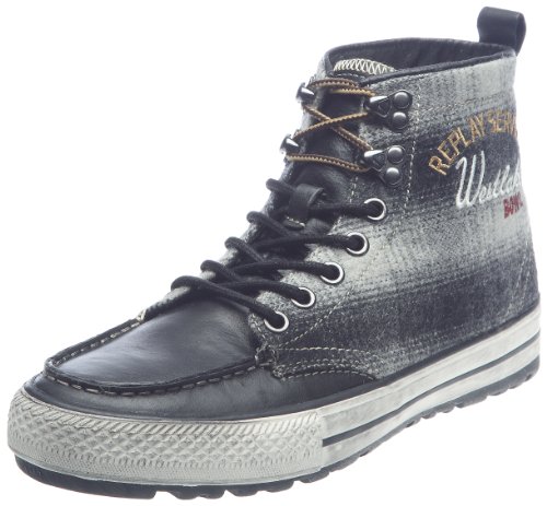 Replay Rodney Check, Herren Sneakers, Ecru, Gr. 41 von Replay