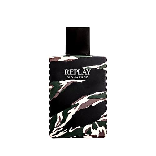 Replay - Signature For Man Eau de Toilette - Intensiver und warmer Herrenduft mit dynamischem Charakter, holziger Duftnote - würzig. Flasche mit 100 ml von Replay