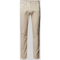 Replay Slim Fit Jeans im 5-Pocket-Design Modell 'ANBASS' in Sand, Größe 32/30 von Replay