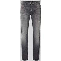 Replay Slim Fit Jeans im Used-Look Modell 'ANBASS' in Anthrazit, Größe 34/32 von Replay