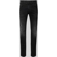Replay Slim Fit Jeans im Used-Look Modell 'ANBASS' in Black, Größe 30/32 von Replay