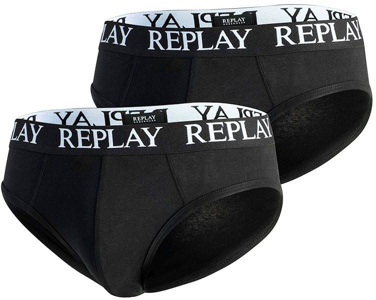 Replay Slip SLIP Basic Cuff Logo 2pcs Bo (Packung, 2er) von Replay
