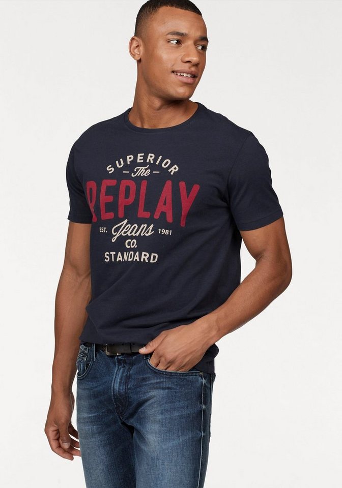 Replay T-Shirt mit Markendruck von Replay
