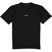 Replay Herren T-Shirt schwarz Baumwolle von Replay