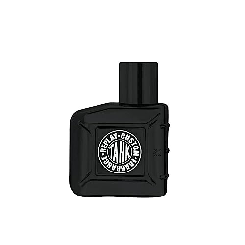 Replay - Tank Custom For Man Eau de Toilette - Intensiver und umhüllender Herrenduft mit kühlem Charakter, holziger Duftnote - Aromatisch. Flasche mit 30 ml von Replay