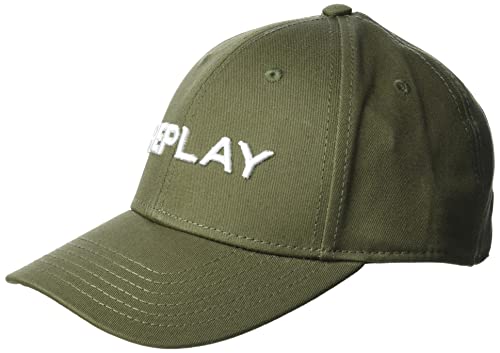 Replay Unisex AX4161 Baseballkappe, 421 Grey DK Green, UNIC von Replay