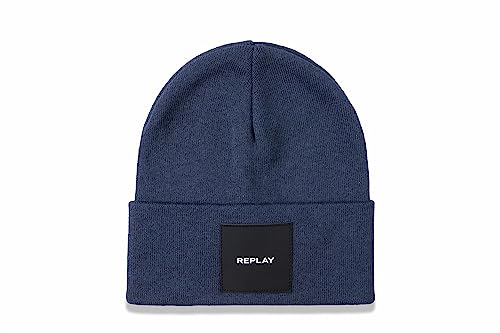 Replay Unisex Mütze Wintermütze, Dk Blue 499 (Blau), Onesize von Replay