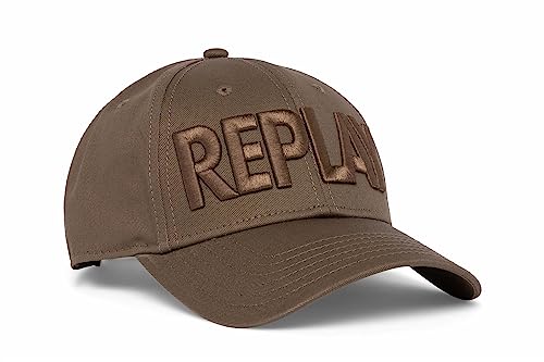 Replay Unisex Baseball Cap mit Logo, Pale Grey Brown 081 (Braun), Onesize von Replay