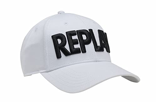 Replay Unisex Baseball Cap mit Logo, Optical White- Black 1213 (Weiß), Onesize von Replay