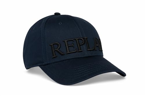 Replay Unisex Baseball Cap aus Baumwolle, Dk Night Blue 507 (Blau), Onesize von Replay