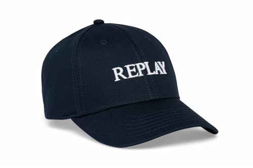 Replay Unisex Damen Herren Damen Herren Baseball Cap aus Baumwolle, Blau (Dk Night Blue 507), Onesize von Replay