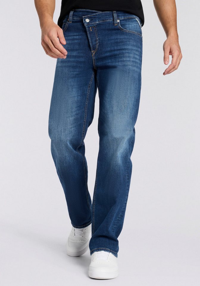Replay Weite Jeans ZELMAA mit asymmetrischem Verschluss von Replay