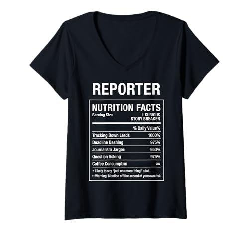 Damen Reporterin T-Shirt mit V-Ausschnitt Damen Reporterin T-Shirt mit V-Ausschnitt von Reporter Gifts & Tees